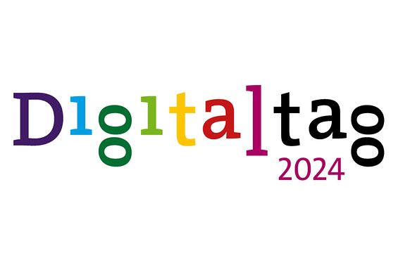 Text Digitaltag 2023 in bunten Buchstaben