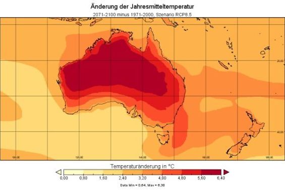 Australien temp 2100