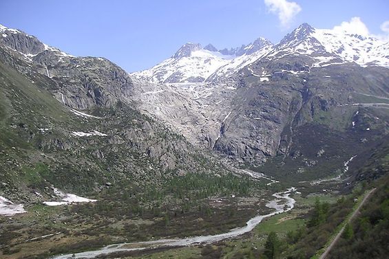 Europa Alpen Rhonegletscher 2005 T