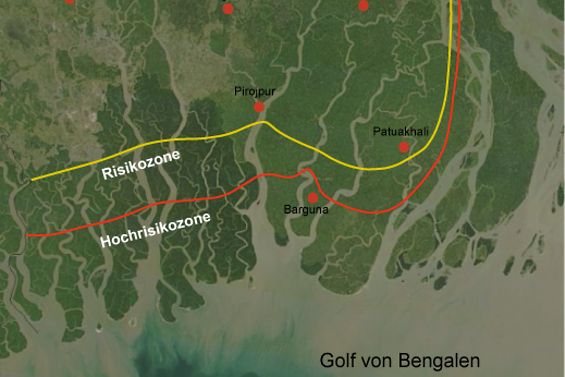 Bangladesch Risikozonen T