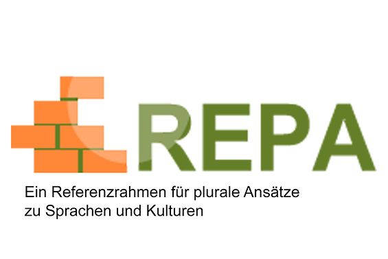 Logo und Text: REPA. Ein Referenzrahmen für plurale Ansätze zu Sprachen und Kulturen