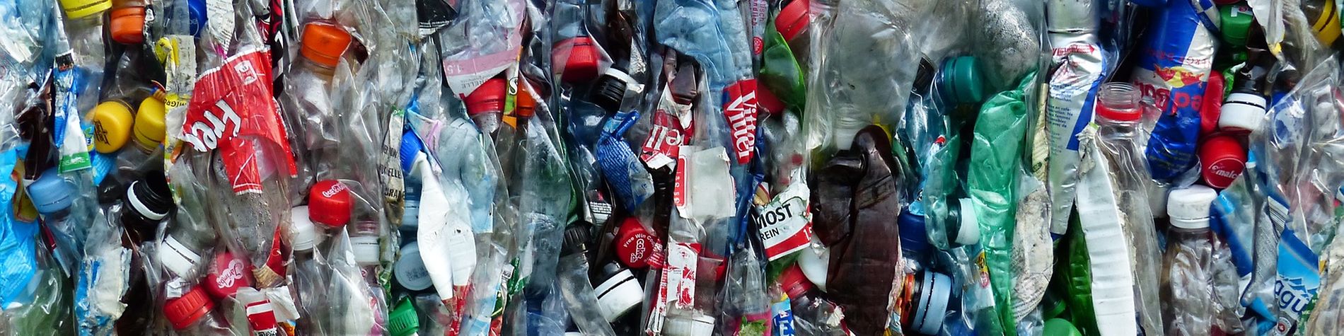 viele leere Plastikflaschen