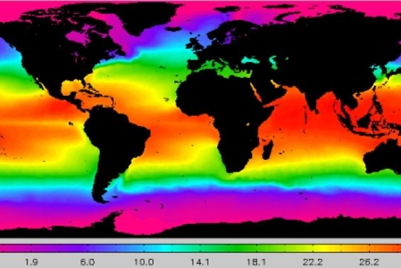 Ozean Oberflächentemperatur