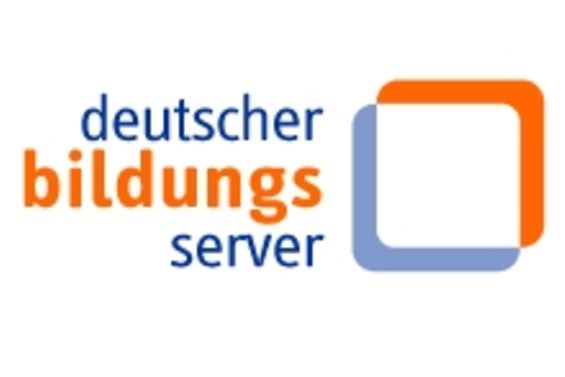Zu sehen ist das LOGO des Deutschen Bildungsservers in blauer und orangener Schrift in Kleinbuchstaben 